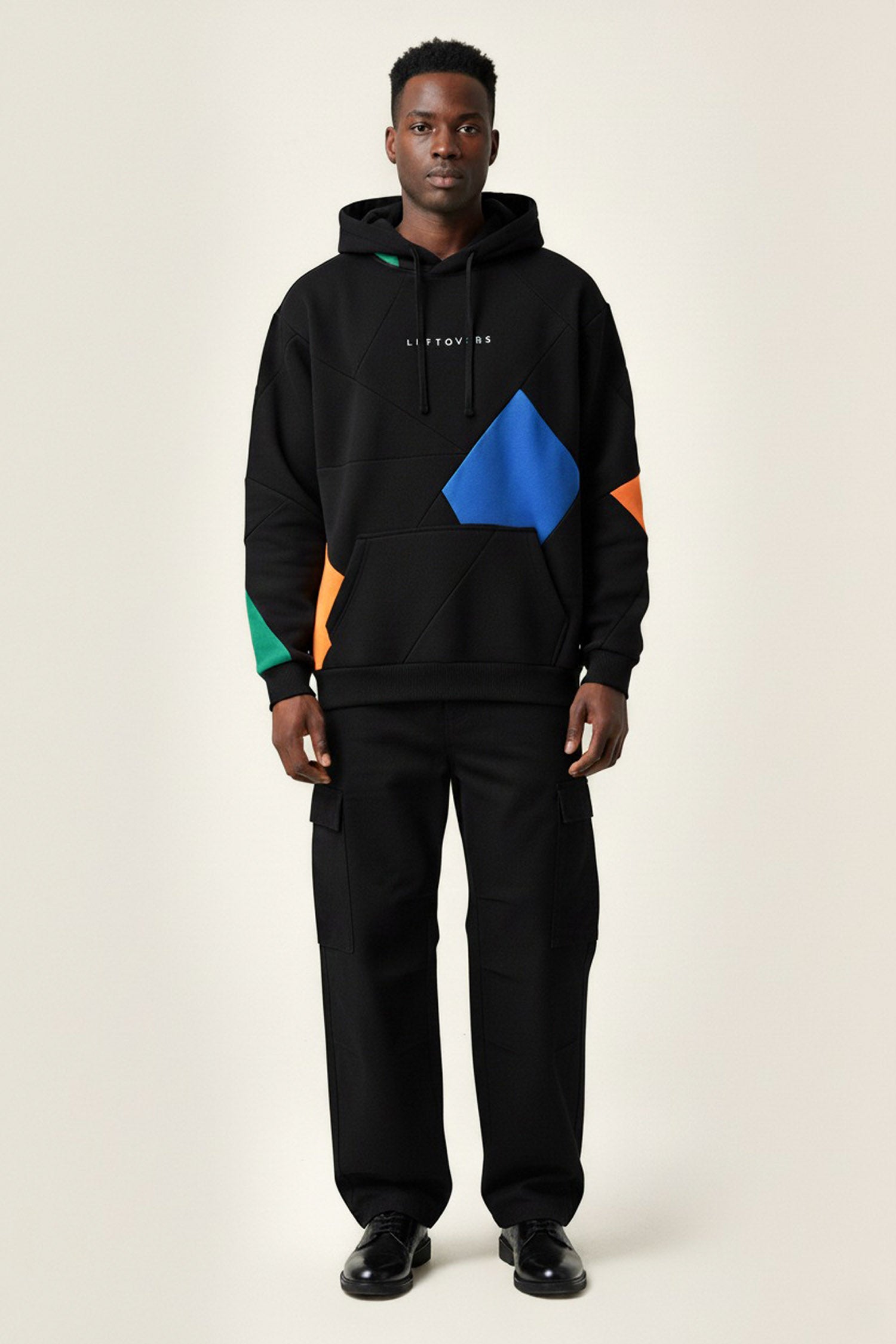 HOODIE NOIR+ ROI/ ORANGE/ VERT