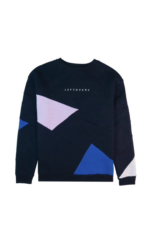 CREWNECK BLEU MARINE+ROSE/ROI/CIEL