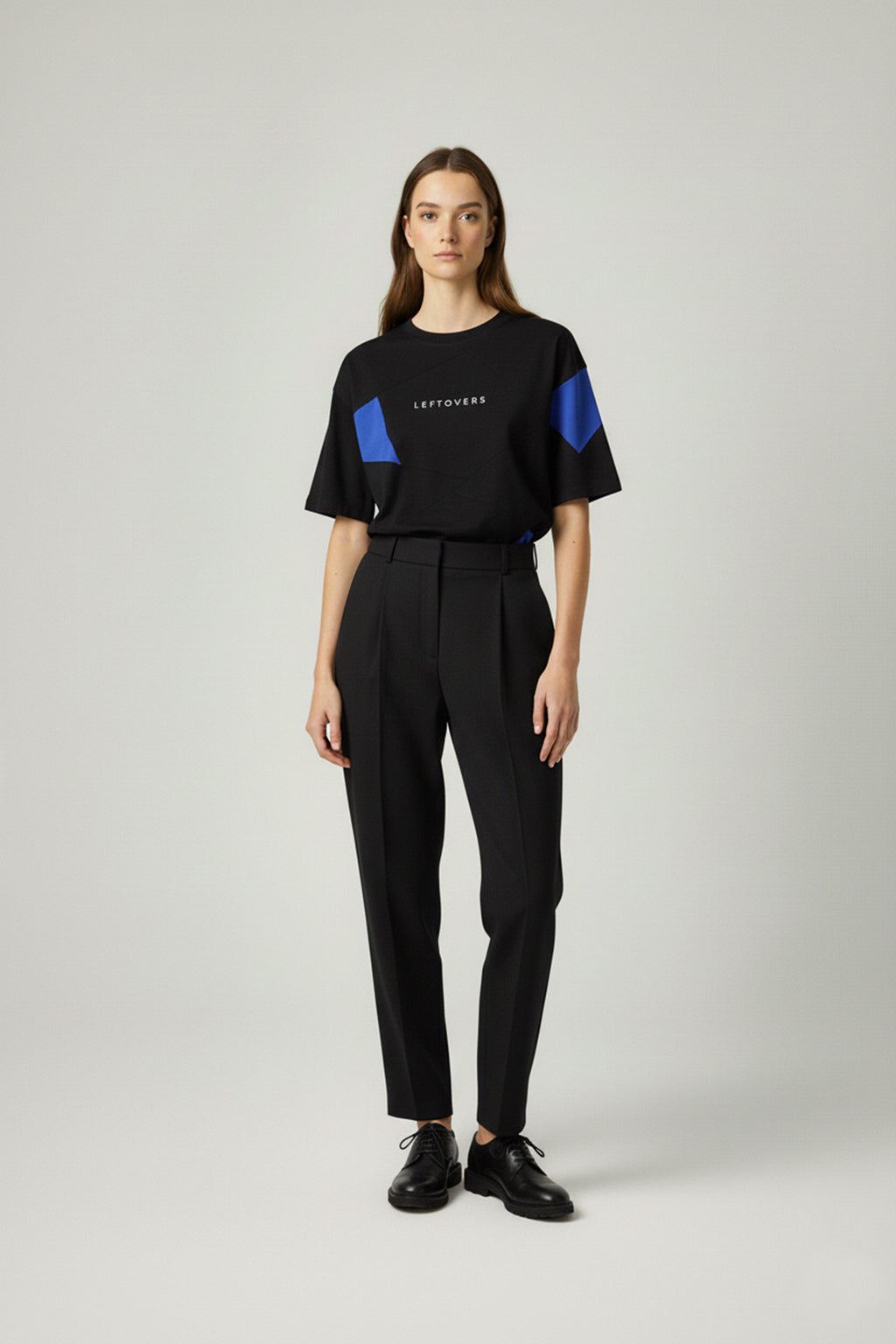 BLACK + BLUE/CORAL T-SHIRT