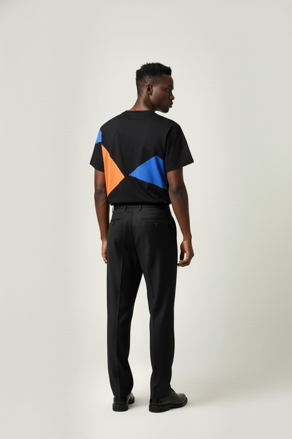 BLACK + BLUE/CORAL T-SHIRT