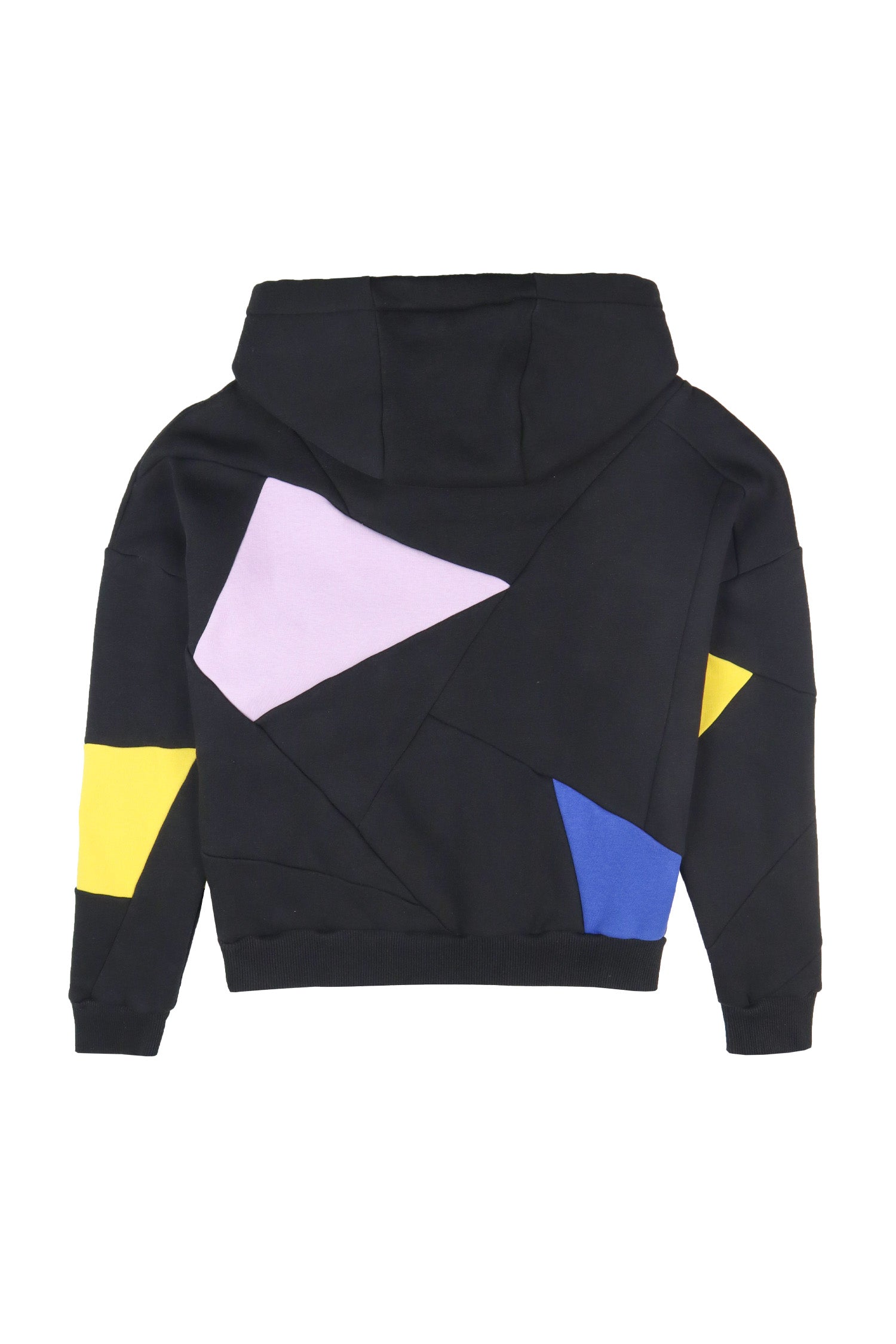 HOODIE CROP NOIR+ROSE/ROI/JAUNE