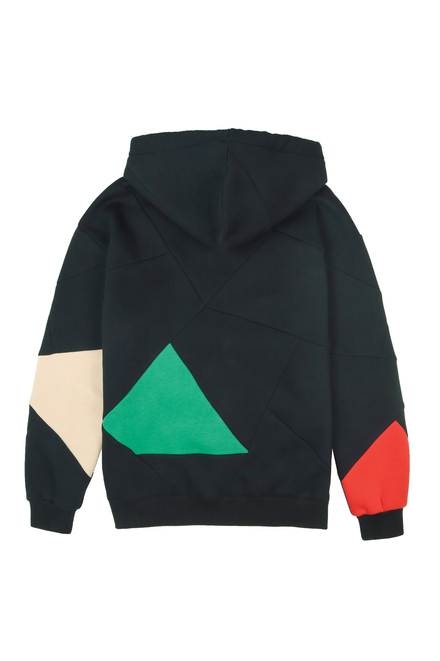 HOODIE NOIR+VERT/BEIGE/ROUGE
