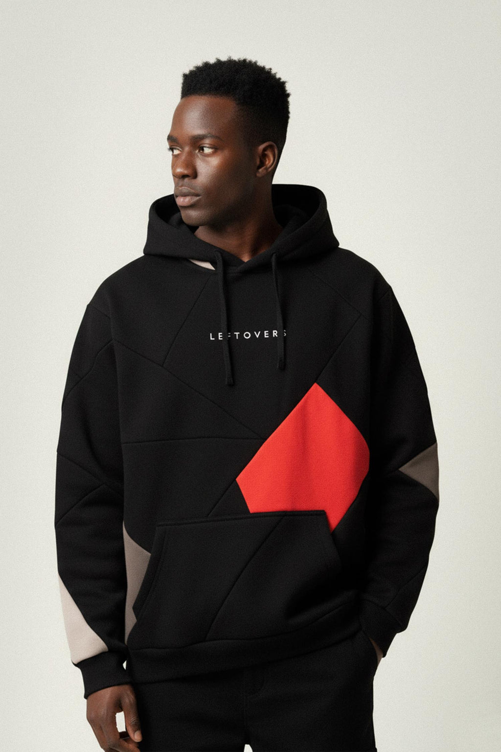 HOODIE NOIR+ ROUGE/ ANTHRACITE/ GRIS