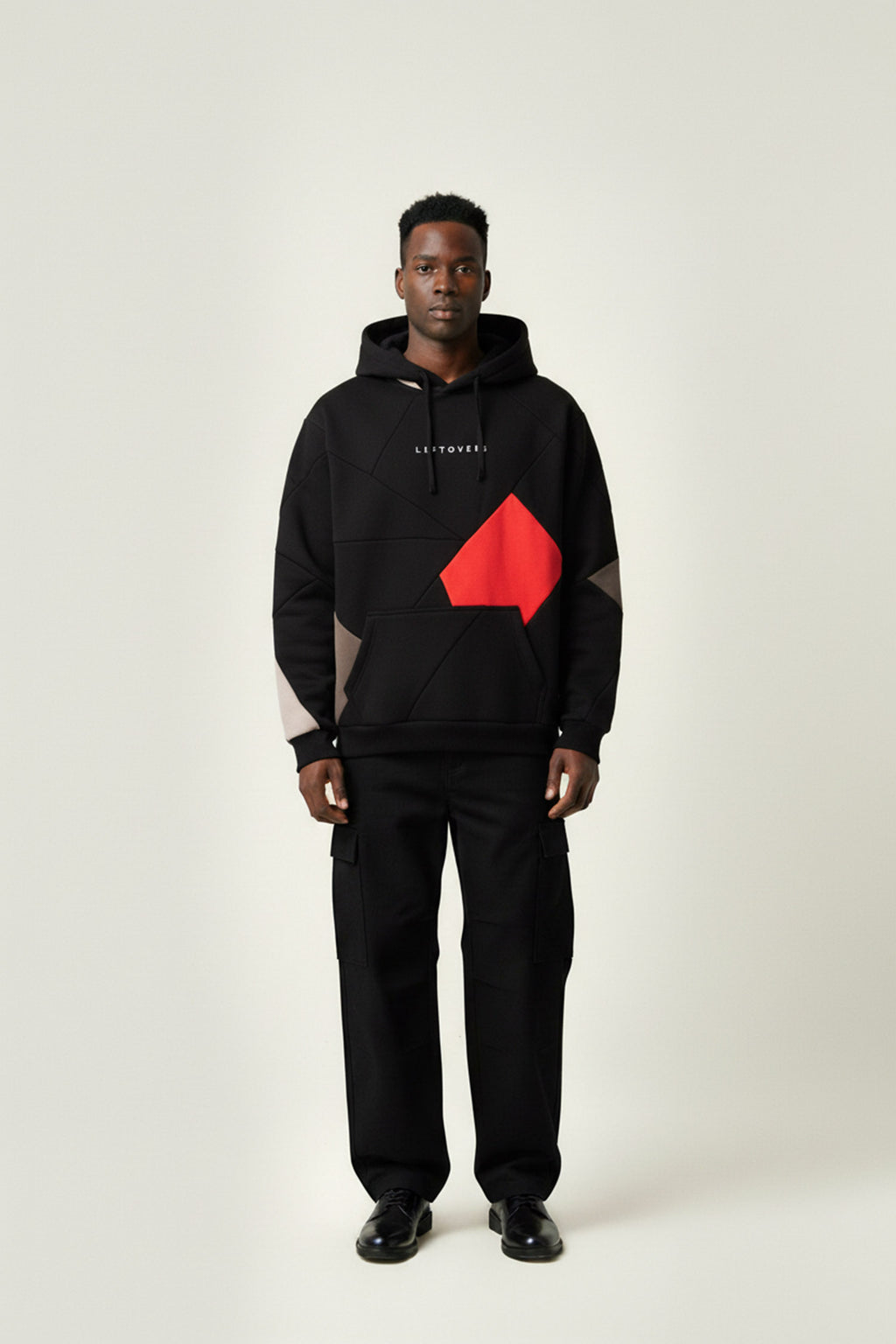 HOODIE NOIR+ ROUGE/ ANTHRACITE/ GRIS