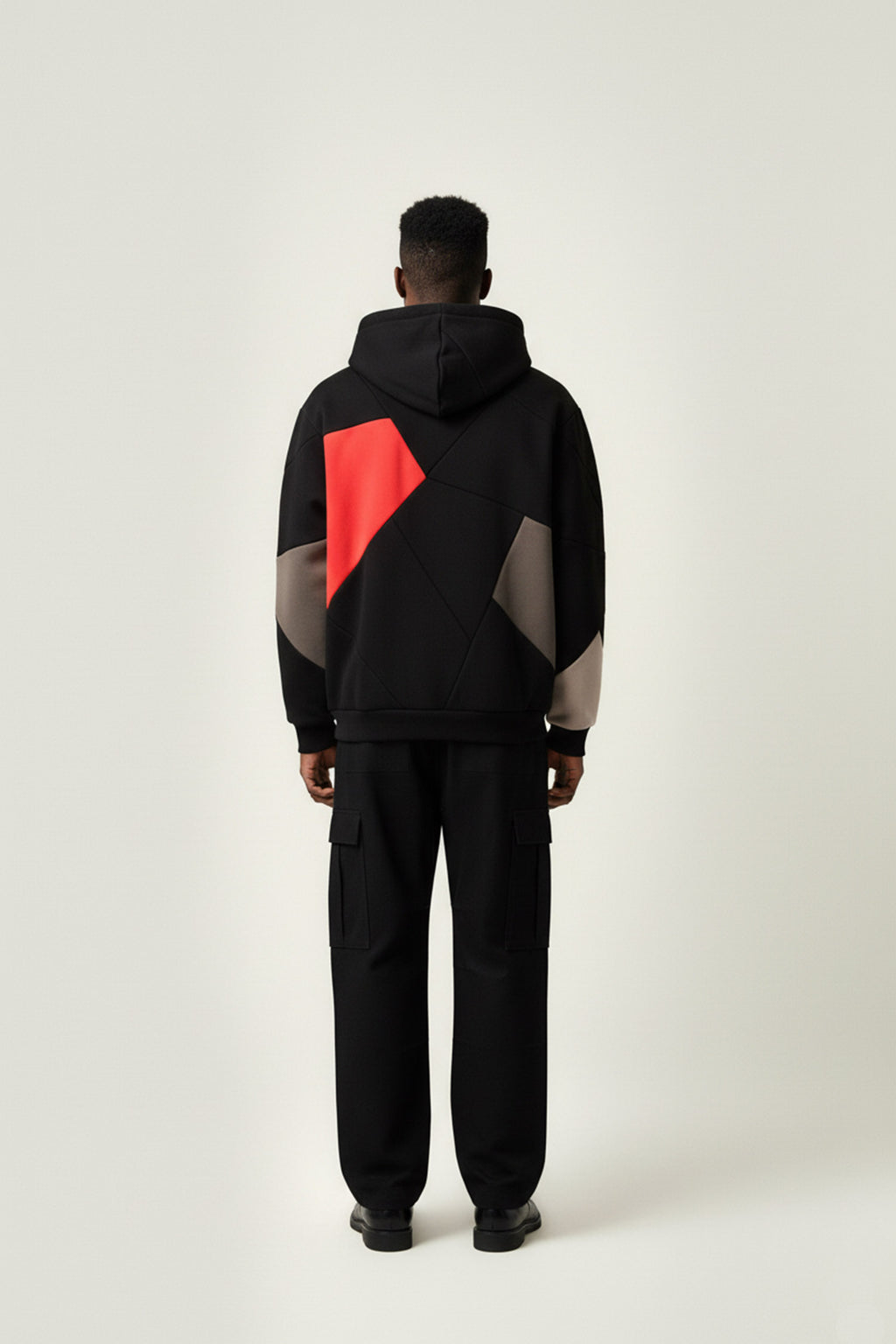 HOODIE NOIR+ ROUGE/ ANTHRACITE/ GRIS