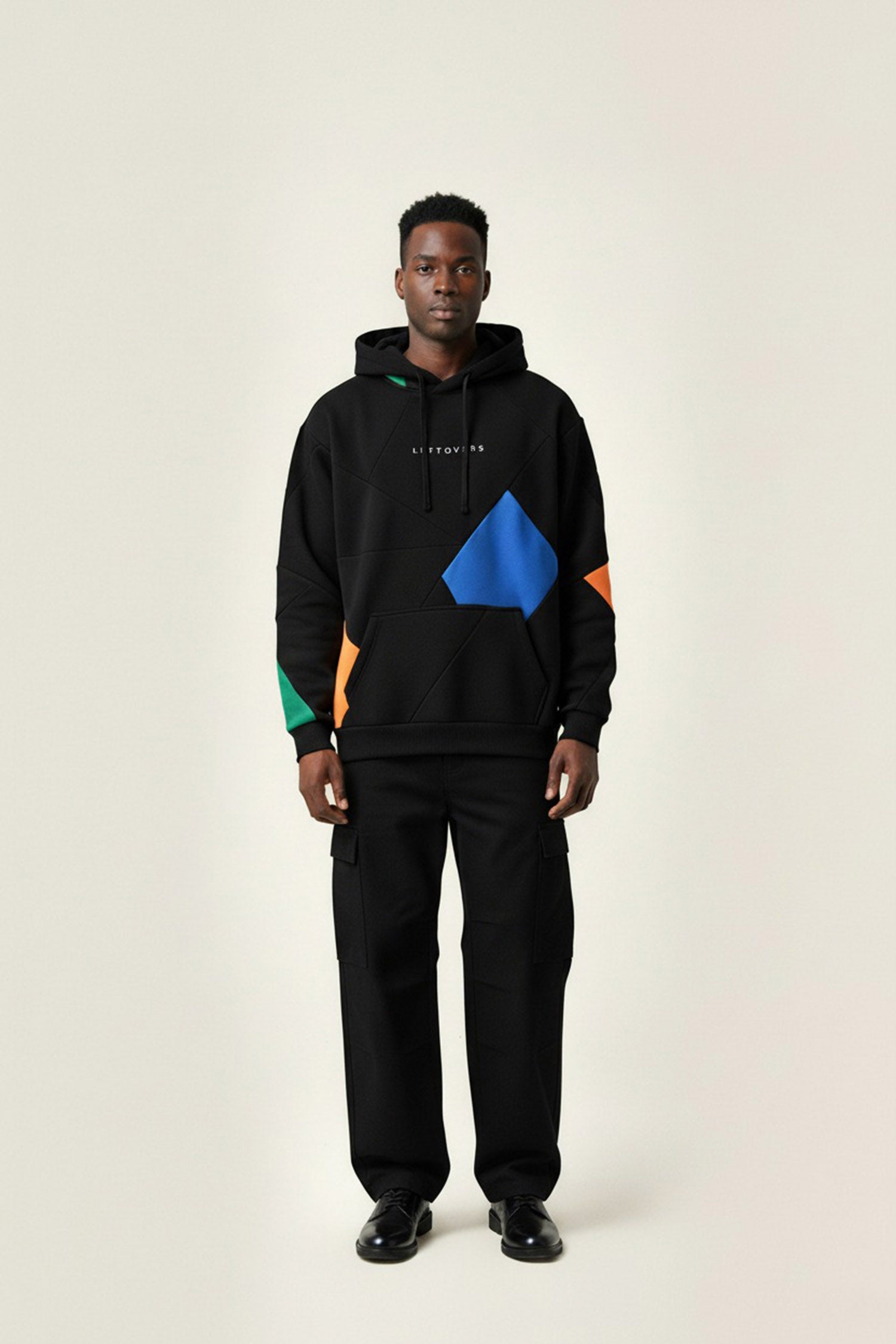 HOODIE NOIR+ ROI/ ORANGE/ VERT