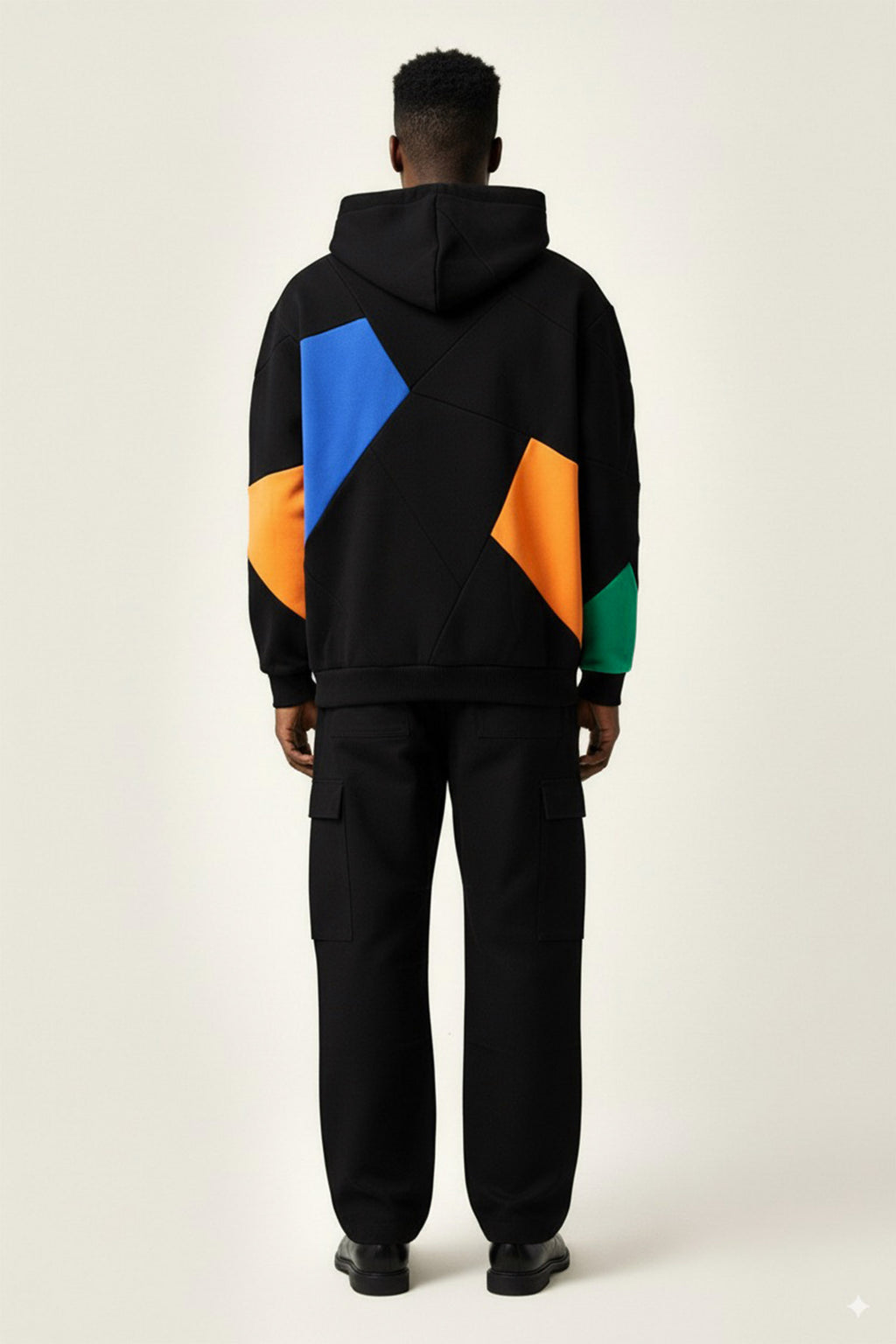 HOODIE NOIR+ ROI/ ORANGE/ VERT