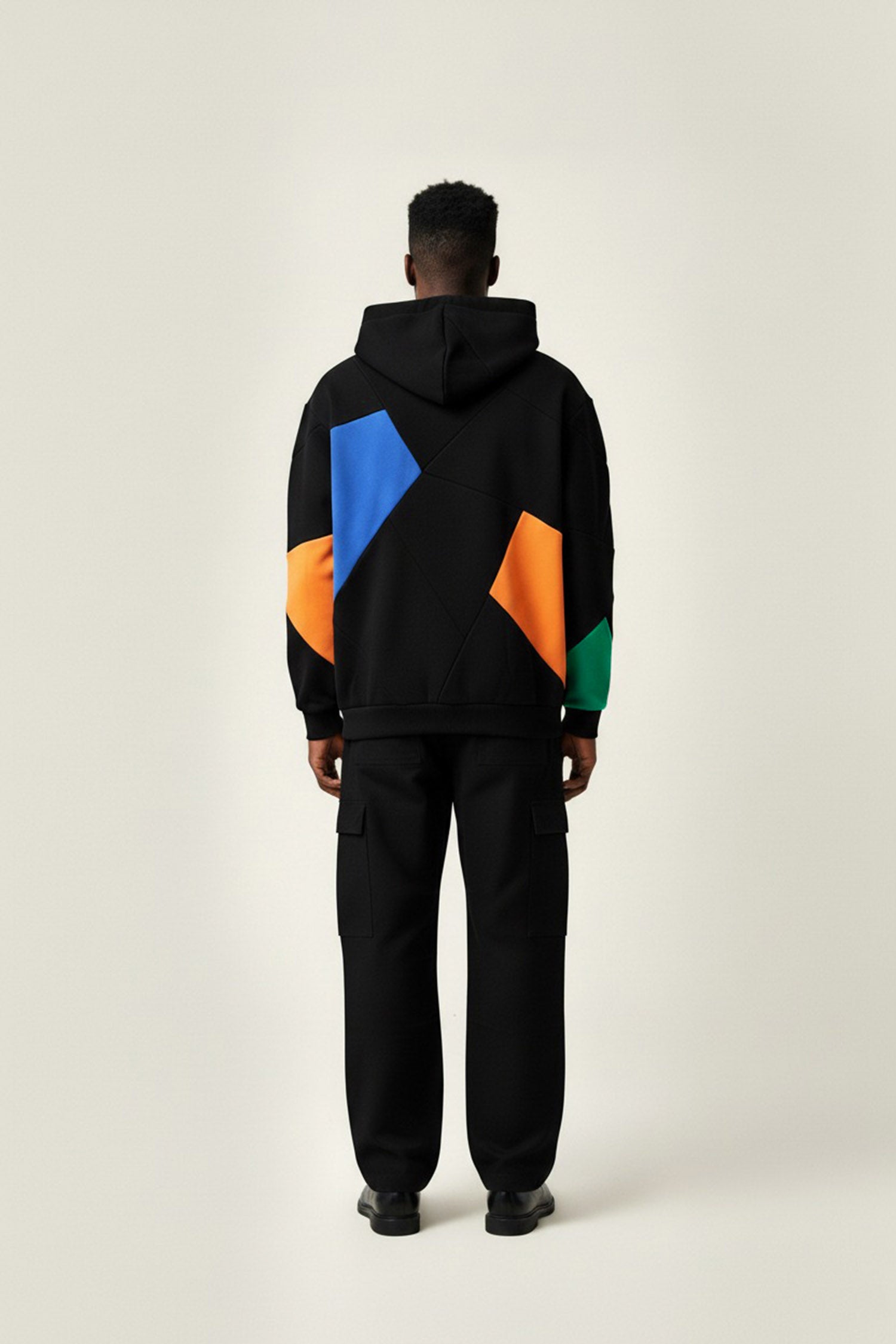 HOODIE NOIR+ ROI/ ORANGE/ VERT
