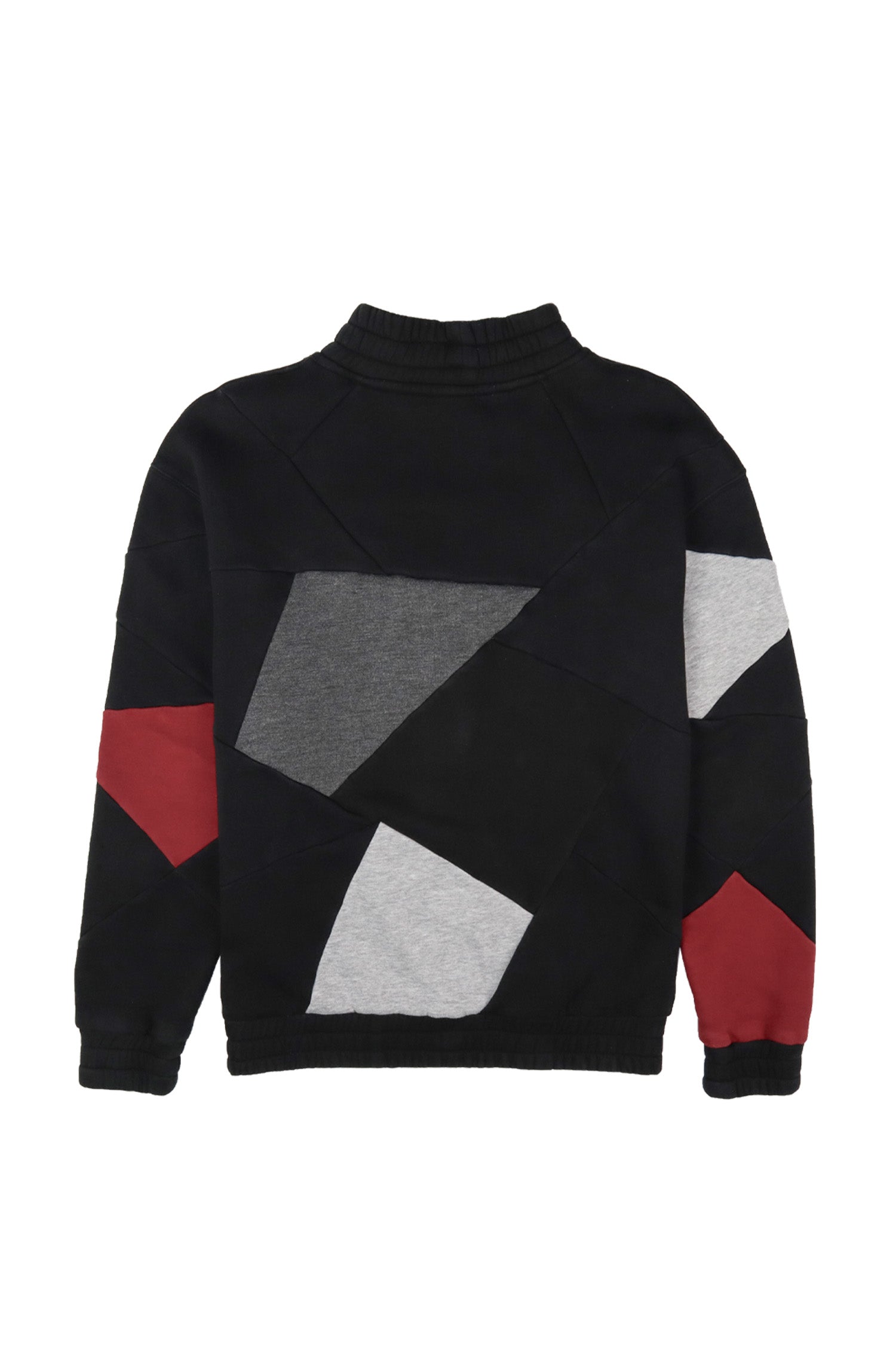 CREWNECK COL HAUT NOIR+BORDEAUX/GRIS CLAIR/ANTHRACITE