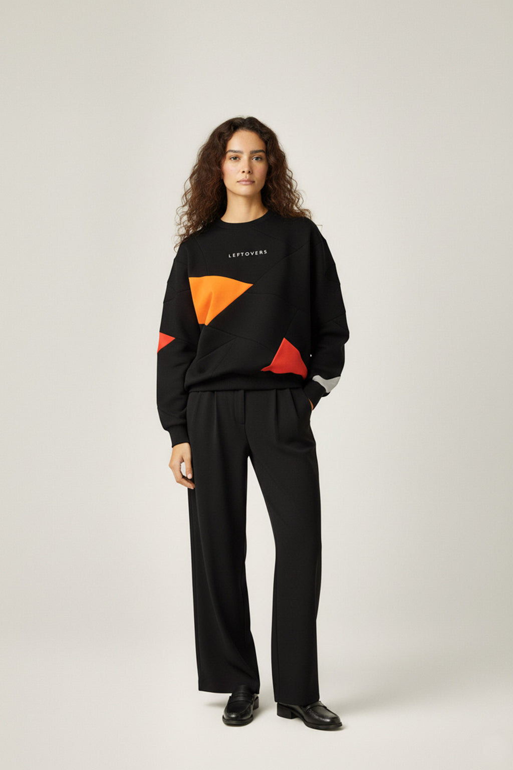 CREWNECK NOIR+ ORANGE/ ROUGE/ GRIS