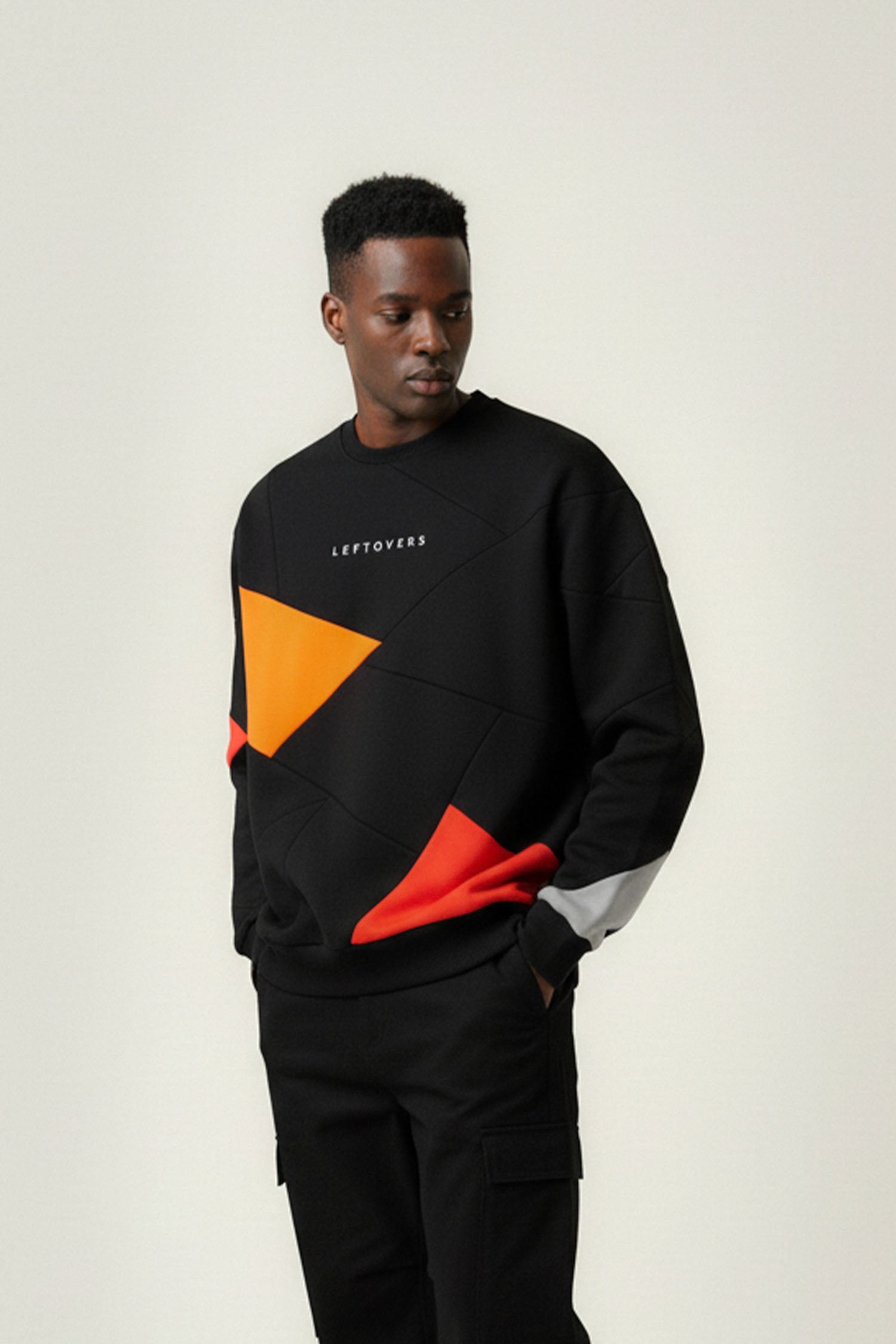 CREWNECK NOIR+ ORANGE/ ROUGE/ GRIS
